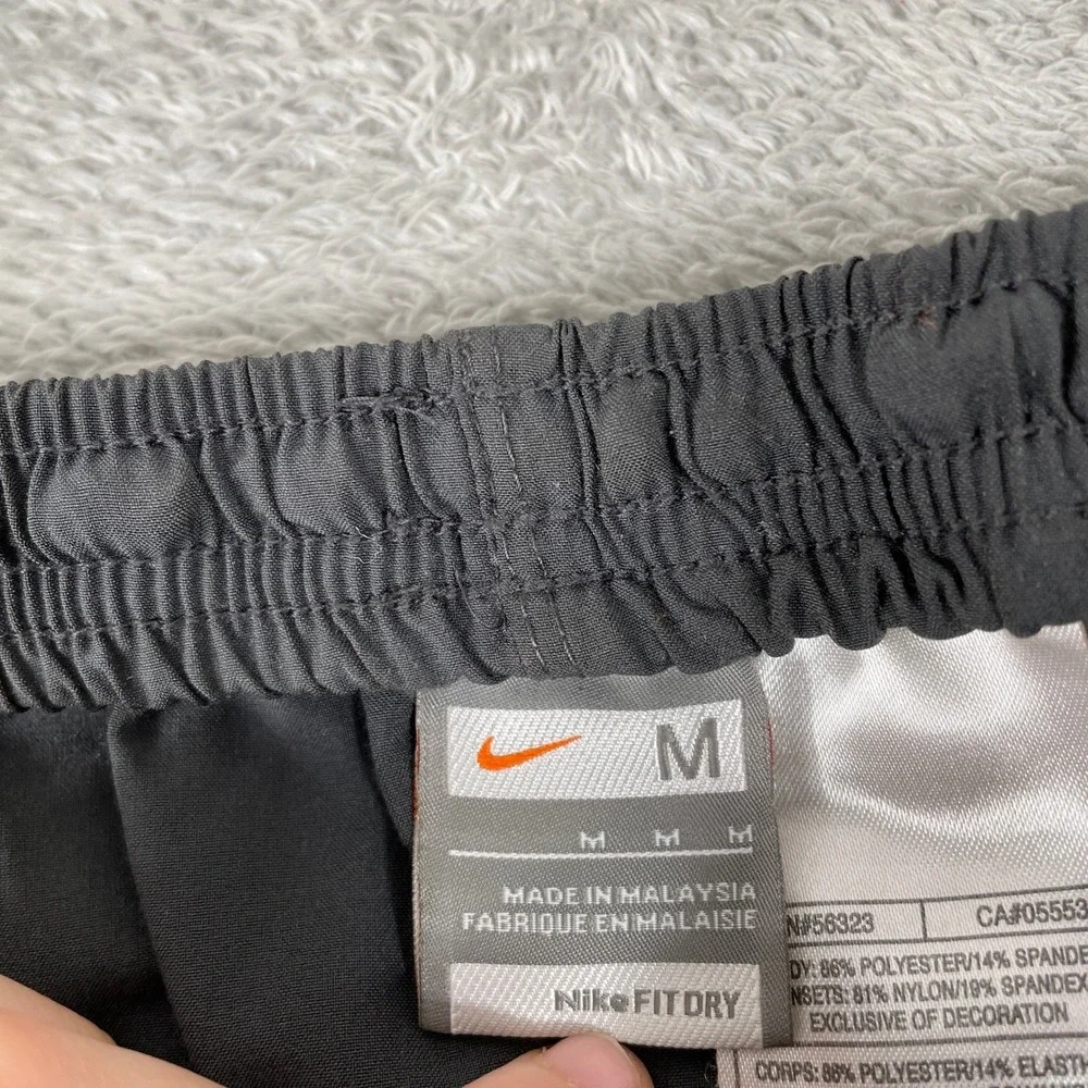 Nike Track Pants Mens Medium Gray Y2K Nike Fit Dry Zip Ankle Windbreaker Joggers
